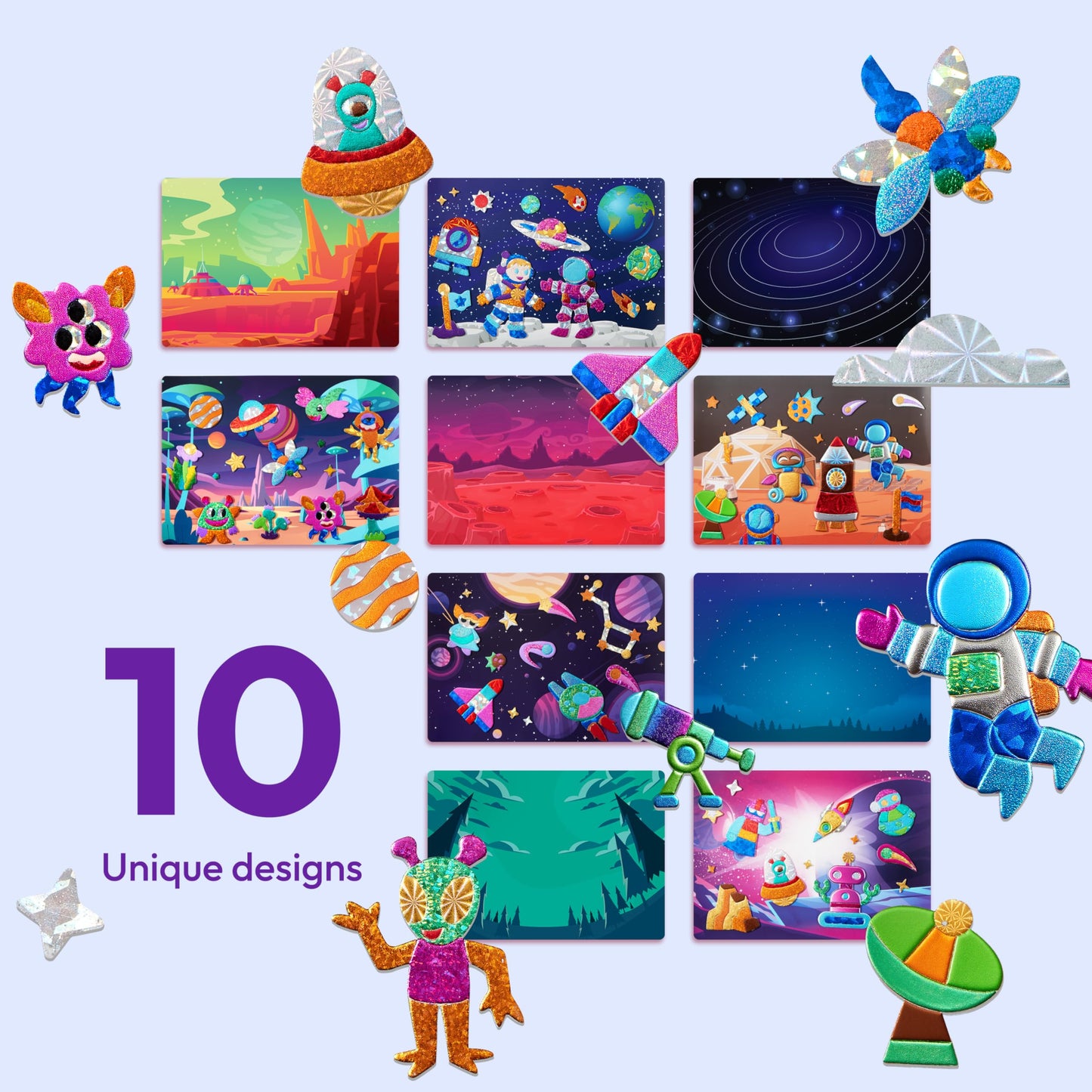 Klever Kits Outer Space Foil Art Kit for Kids - Arts & Crafts