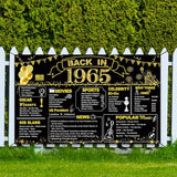 DARUNAXY 61st Birthday Black Gold Party Decoration, Back in 1965
