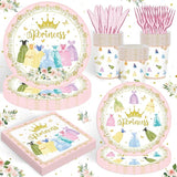 120PCS Princess Birthday Party Supplies Princess Themed Birthday