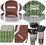 350 Pieces Football Party Decorations Tableware Set Football
