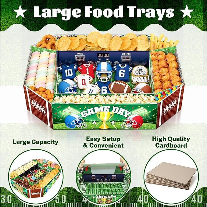 Football Party Supplies Kit Large 23.62x17 inch Football Snack