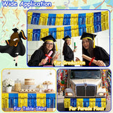 4 Pack 10 Feet Graduation Parade Floats Foil, Royal Blue Gold Fringe