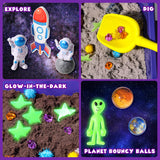 Galaxy Sensory bin, Gemstone Dig Kit,Galaxy Excavation Gem Kit with 5