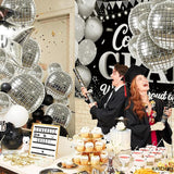 KatchOn, Silver Disco Ball Balloons - 32 Inch, Pack of 20 | Shiny
