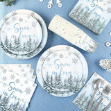 168 Pcs Snow in Love Bridal Shower Decorations Winter Snowflake