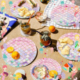 96 PCS Mermaid Party Plates & Napkins Set Serve 24 Disposable