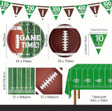 Football Party Supplies Kit Serve 24 Dinner Plates Napkins Banner