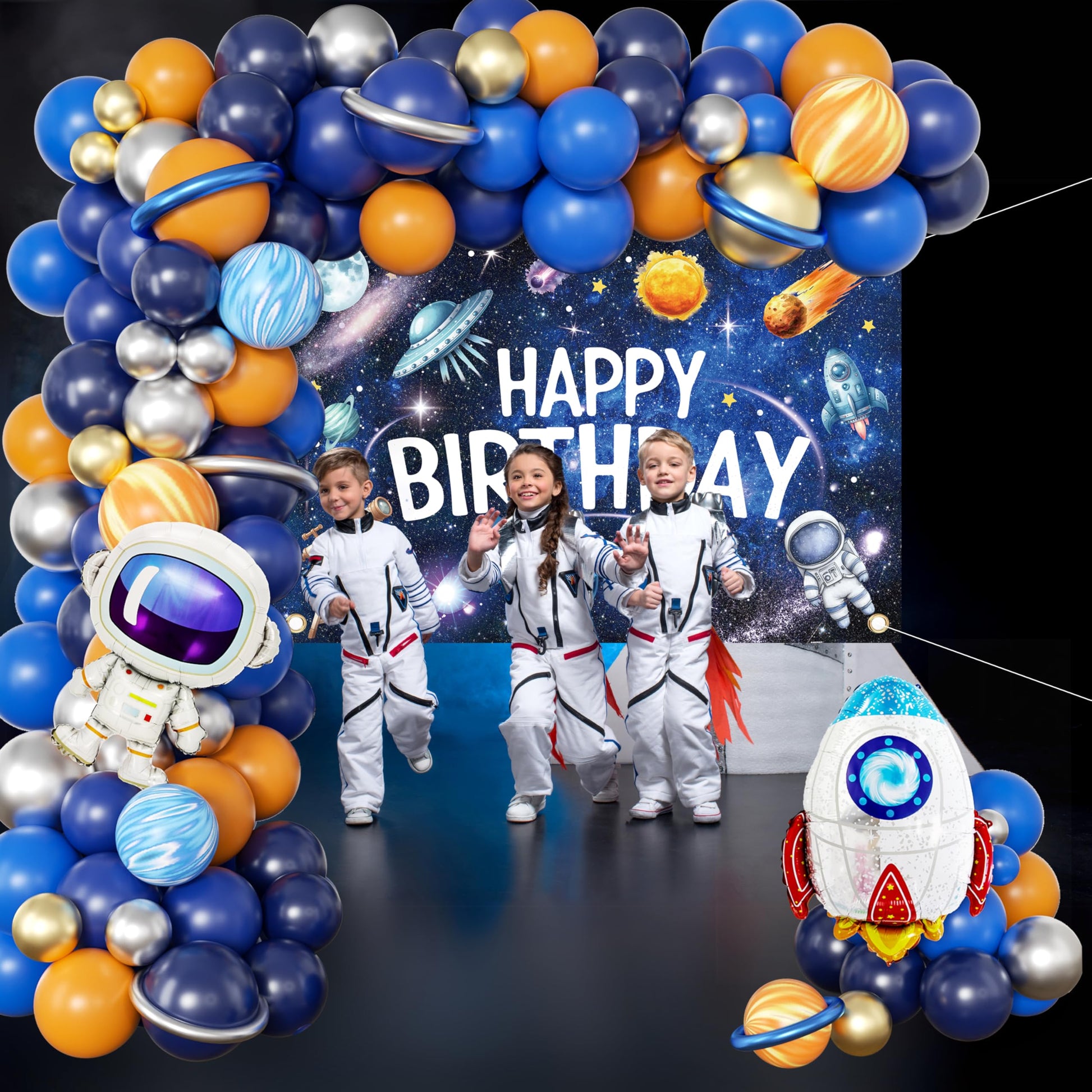 Outer Space Birthday Decorations for Boys,Party Decor Supplies Boy