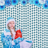 BRAVESHINE Blue Party Snowflake Backdrop - 2 Pack Hanging Foil Fringe