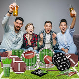 Football Party Decorations Tableware 168pcs Football Plates and