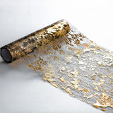Snowkingdom 2 Pcs Black and Gold Table Runner, 11 x 108 Inch Gold