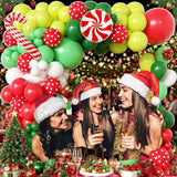 104pcs Whimsical Christmas Balloon Garland Arch Kit with Giant Candy