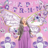 Butterfly Retirement Decorations Purple Happy Retirement Banner