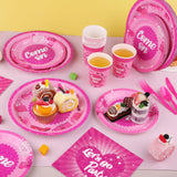 Kochorie 400 Pieces Let's Go Girls Party Tableware Sets Including