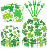 100 Pcs St Patrick's Day Tableware Party Supplies Disposable