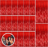 20 Pack Red Streamers Party Backdrop Christmas Decorations Foil