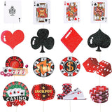 58pcs Casino Poker Party Decorations Poker Theme Birthday Banner