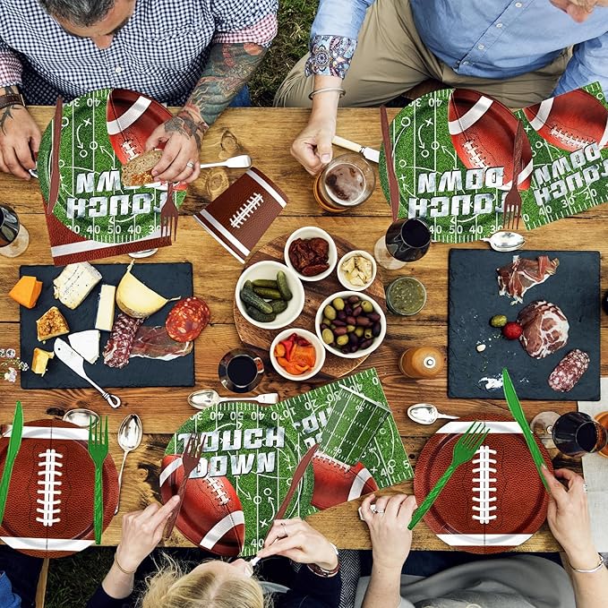 Football Party Decorations Football Plates Napkins Tablecloth Banner
