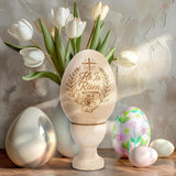 Easter Basket Stuffers He is Risen Wooden Egg Decoration Christian