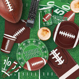 99 Pcs Football Party Supplies Sets Includes Touchdown Dinner Plates