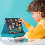 Petit Collage Outer Space Play Scene Mix and Match Magnetic Pieces,