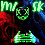 JOYIN Halloween Led Mask, Light Up Mask and Gloves for Cosplay Costume