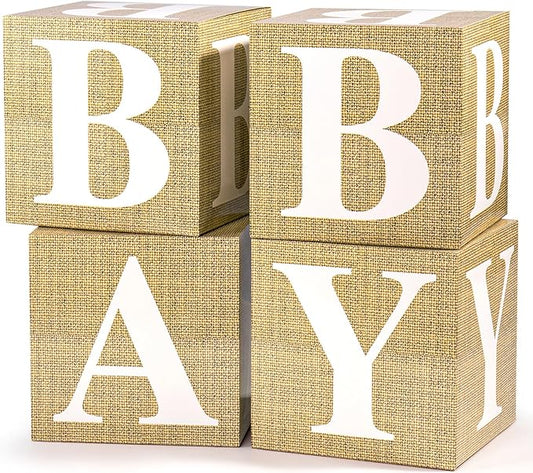 Baby Boxes with Letters for Baby Shower Decorations Gender Reveal