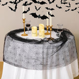 Snowkingdom Halloween Table Runner, 10 FT Black Spider Web Runners
