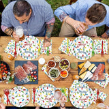 96PCS Merry Christmas Party Tableware Set Christmas Lights Party