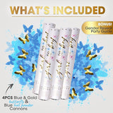 PrimePure Gender Reveal Confetti Cannon - Butterfly Confetti Popper &