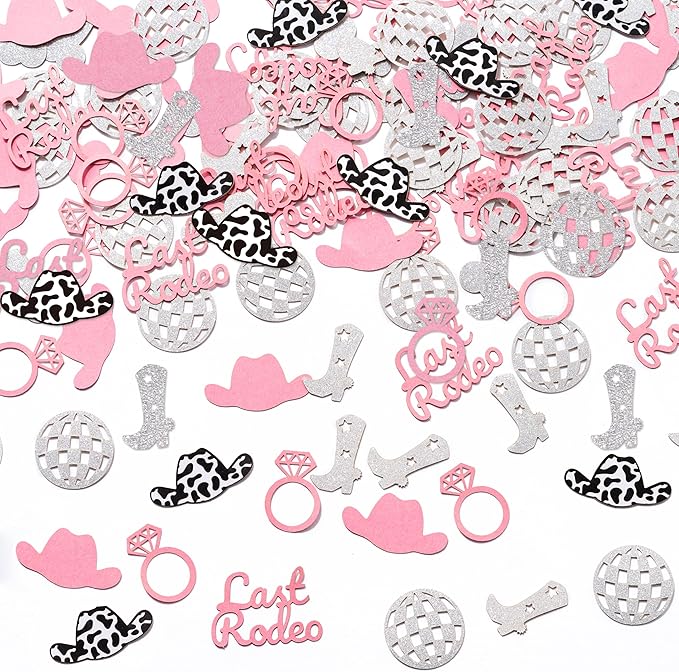 BeYumi Cowgirl Bachelorette Table Decor - 300Pcs Western Cowgirl