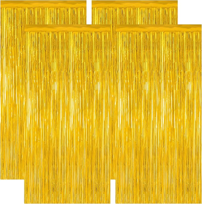 4 Pack 2026 Graduation Party Decorations, 3.28 x 7.05 Feet Gold Grad
