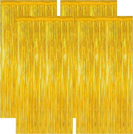 4 Pack 2026 Graduation Party Decorations, 3.28 x 7.05 Feet Gold Grad