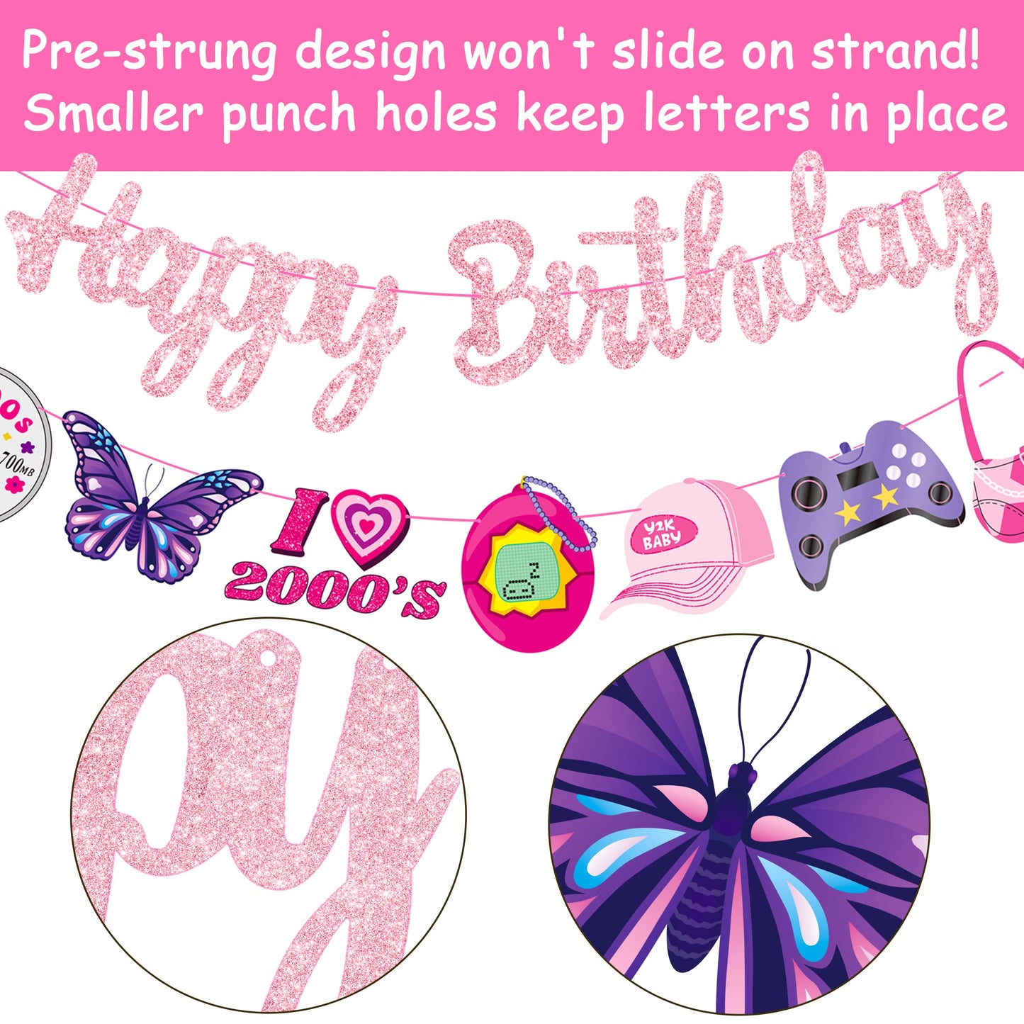 Y2k 2000s Birthday Party Banners Hot Girls Pink Birthday Party