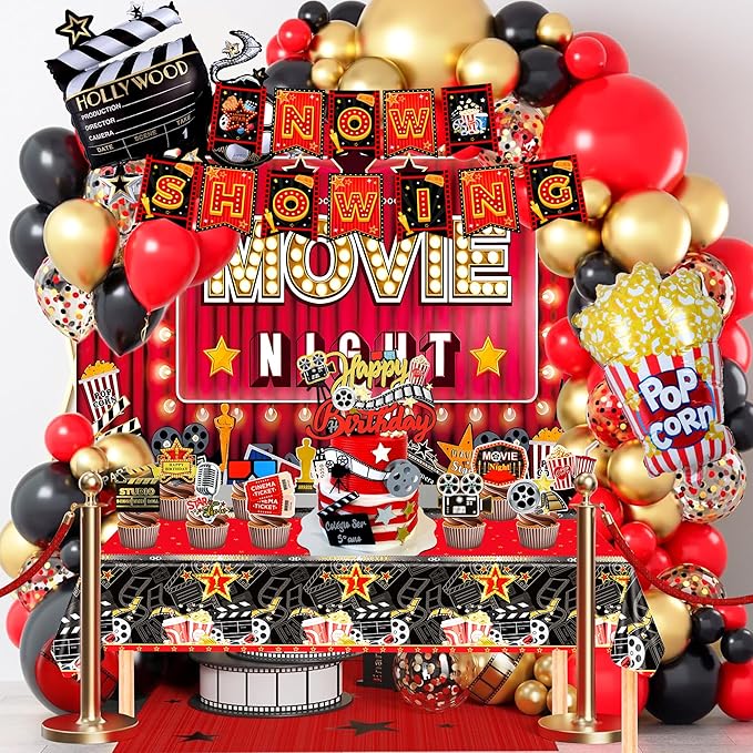 Movie Night Party Decorations 84 Pcs Movie Night Party Supplies