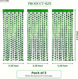 St Patrick's Day Tinsel Curtains 6.5X3.28 Pack of 3 St Patricks Day