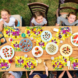96 Pcs Easter Tableware Set He is Risen Plates Happy Easter Party