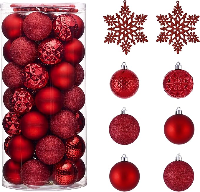 Valery Madelyn Christmas Tree Decorations Ornament Set, 50ct 2 Inches