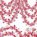 66 FT Valentine's Day Heart Tinsel Garland Decor Red Pink Heart