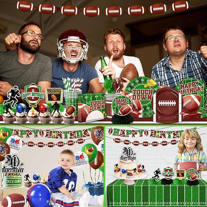 Football Birthday Party Decorations 191Pcs Football Party Supplies