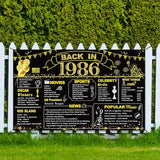 DARUNAXY 40th Birthday Black Gold Party Decoration, Back in 1986
