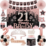21st Birthday Decorations for Her Women 32PCS 21st Birthday Party