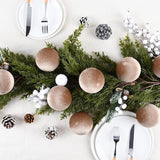 Velvet Ornaments for Christmas Tree Decorations - Brown Xmas Ball