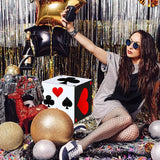 12 PCS Casino Theme Party Decoration 11.8 Inches Poker Favor Boxes