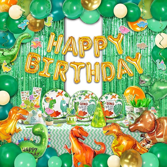 Party Spot! 258 pcs Dinosaur Birthday Party Decorations For Boy 20