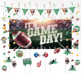32 Piece Football Party Decoration Kit Banners Foil Swirls Garlands