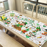 St Patrick's Day Coloring Tablecloth for Kids Giant 30x72 Inch
