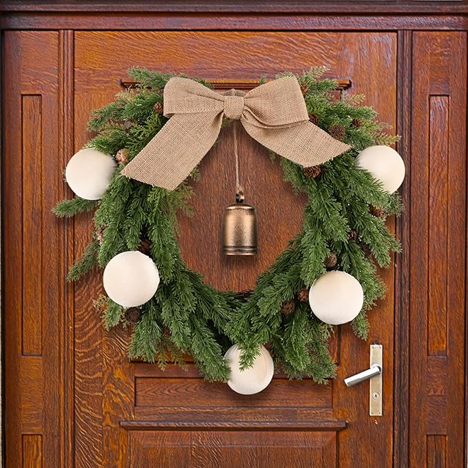 Velvet Ornaments for Christmas Tree Decorations - Beige Xmas Ball