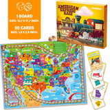QUOKKA 3X Set Learning Board Games for Kids 8-12 - Educational Trivia