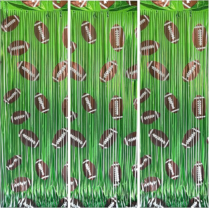 XtraLarge Football Fringe Backdrop 9.75x6.5 Feet Football Party